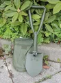 Produktbild: MFH Mini Klappspaten Spaten Schaufel 3-teilig oliv Drehverschluss Tasche 27034