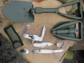 Produktbild: Outdoorset Notfallset KLAPPSPATEN Edelstahl Essbesteck Messer BW Bundeswehr