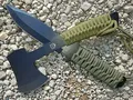 Produktbild: 2 in 1 Beil mit Messer Gürtelmesser Outdoorset Axt Paracord Survival BW Camping