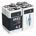 Produktbild: ANSMANN AG Akku 9V 300mAh E-Block NiMH 1,2V – 1000x wiederaufladbar (4 Stück) Akku 300 mAh (8.4 V)