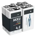 Produktbild: ANSMANN Akku 9V 300mAh E-Block NiMH 1,2V – 1000x wiederaufladbar (4 Stück)