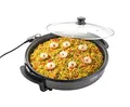 Produktbild: CASO Profi Partypfanne – elektrische Multipfanne für Pizza, Burger, Gemüse u.v.m, bis ca. 240°C, Warmhaltefunktion, Schwarz