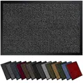 Produktbild: Gentle North Hochwertige Fußmatte grau schwarz 60x180cm groß für Innen & Außen - Schmutzfangmatte rutschfest, waschbar & wetterfest - Fussmatte für Eingangsbereich & Aussenbereich - Läufer Flur dünn