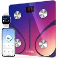 Produktbild: RENPHO Elis 1 Personenwaage Körperfettwaage Digital Waage + App, Bluetooth Rot ✅
