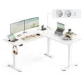 Produktbild: VASAGLE Höhenverstellbarer Schreibtisch elektrisch, L-förm, 160 cm, mit Ladestation, Memory-Funktion