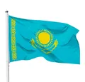 Produktbild: PHENO FLAGS Flagge Kasachstan Flagge - 90x150cm, Dekoration für Kasachstan-Fans, Hissfahne für Drinnen und Draußen