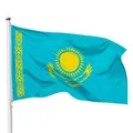 Produktbild: Kasachstan Flagge Fahne Flaggen Kasachische Hissflagge 90X150cm Balkonflagge