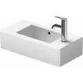 Produktbild: Duravit Handwaschbecken Vero 50 x 25cm 07035000001 weiss mit WonderGliss, 2 Hahnlöcher vorgestochen