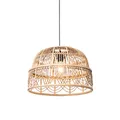 Produktbild: Qazqa Pendelleuchte Michelle, ohne Leuchtmittel, Warmweiß, QAZQA Hängeleuchte, e27, Braun, Rattan, Orientalisch