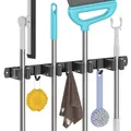 Produktbild: Besenhalterung Wand selbstklebend Wandhalterung Besen mit 4 Halter und 3 Hake...