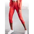 Produktbild: Caprihose H.I.S, Damen, Gr. 36/38, N-Gr, rot, Interlock, Obermaterial: 60% Baumwolle, 40% Polyester, unifarben, Basic, bequem kniebedeckend, Hosen Caprihose, mit seitlichen Piping, Loungewear