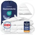 Produktbild: CALMONT - Daunen Bettdecke I Daunendecke 155x220 I 100% extra weiche Federn & Daunen | Fachärztlich geprüft für Allergiker | Oeko-Tex (155 x 220 cm, Leichte Sommerdecke)