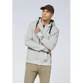 Produktbild: Sweatjacke CHIEMSEE, Herren, Gr. XXL (60/62), grau (neutral gray melange), 90% Baumwolle, 10% Viskose, meliert, Sweatjacken Sweatjacke