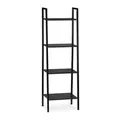 Produktbild: Relaxdays Standregal, modernes Leiterregal mit 4 Ablagen, für Pflanzen, Bücher & Deko, HBT: 136 x 44 x 31,5 cm, schwarz