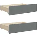 Produktbild: vidaXL Bettschubladen 2 Stk Dunkelgrau Holzwerkstoff und Stoff 833911