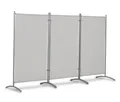 Produktbild: Leco Stellwand - 260x60x156cm - hellgrau - Polyester / Stahl / Kunststoff