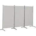 Produktbild: Leco Sonnenschutz/ Windschutz Stellwand 3-teilig mit Stahlrohrgestell,lichtgrau,