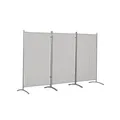 Produktbild: Leco Leco Sonnenschutz/ Windschutz Stellwand 3-teilig mit Stahlrohrgestell, lichtgrau