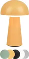 Produktbild: LED Akku Tischleuchte, Tischlampe, kabellos, aufladbar, 4-fach Touch, dimmbar, In- & Outdoor, gelb, lightling Lennox