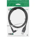 Produktbild: 34105 InLine USB 2.0 Mini-Kabel ST A/Mini-B (5pol) oben abgew. 90° schwarz 0 ~D~
