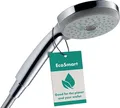 Produktbild: hansgrohe wassersparender Duschkopf Croma 100, Sparduschkopf, Duschbrause, 3 Strahlarten, Chrom