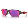 Produktbild: Oakley Flak 2.0 XL Road, Sonnenbrille - Matt Grau/Rot Gelb/Violett-Verspiegelt