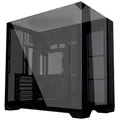 Produktbild: Lian Li O11 Vision Compact Gaming PC Gehäuse ATX Schwarz - Midi Tower PC Gehäuse mit Tempered Glass, Grafikkarten bis 408 mm, bis zu 360 mm Radiatoren, Black PC Case Stahl, Aluminium, Gehärtetes Glas