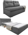 Produktbild: Schlafsofa 136 cm praktische Couch mit Funktion Bettkasten Gästebett in Grau / 15119