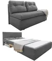 Produktbild: Praktisches Funktionssofa mit Gästebettfunktion, Schlafsofa B136/T85/H86 cm, Couch mit Schlaffunktion und Bettkasten, Liegefläche 130x193 cm, Bezug Mikrofaserstoff in Grau / 15119