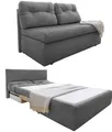 Produktbild: Schlafsofa 136 cm praktische Couch mit Funktion Bettkasten Gästebett in Grau