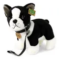 Produktbild: Boston Terrier Bulldogge 24 cm stehend mit Leine Kuscheltier Hund Plüschtier