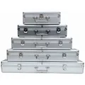 Produktbild: ECI Aluminium-Koffer Alu-Box länglich leer Instrumentenkoffer Flötenkoffer (LxBxH) 40 x 10 x 10 cm Messinstrumente Werkzeug, Silber