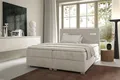 Produktbild: Boxspringbett Schlafzimmerbett CAPRICE 180x200cm Stoff Creme inkl. Ambiente-LED