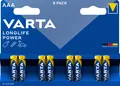 Produktbild: VARTA LONGLIFE Power AAA Blister 8, langlebig, 10 Jahre lagerfähig BRANDNEU