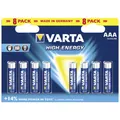 Produktbild: Varta High energy LR03 alkaline batteries 1.5 V # 4008496559787