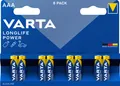 Produktbild: 8x Varta Longlife Power 4903 Micro AAA Batterie 1,5V 1260mAh LR03