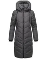 Produktbild: Navahoo Damen Wintermantel Warmer Langer Steppmantel mit Abnehmbarer Kapuze Sahnekatzii XIV Anthracite Gr. 5XL