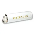 Produktbild: Burg-Wächter Zeitungsrolle mit Seitendeckel, Briefkastenergänzung, Rund, Verzinkter Stahl, 800 W, Weiß (ähnlich RAL 9016)