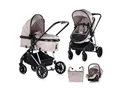 Produktbild: Chipolino Kombi-Kinderwagen Kinderwagen Aura 3 in 1, Autositz, Babywanne, Wickeltasche, bis 22 kg