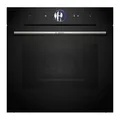 Produktbild: Bosch HSG7364B1, Smarter Serie 8 Einbau-Dampfbackofen, 60 x 60 cm, 1 L Wassertank, Schwarz, Made in Germany, Selbstreinigung, Air Fry, Farb-Display, 4D Heißluft, Bosch Assist & Backsensor, Pizzastufe