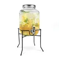 Produktbild: Getränkespender 4 Liter | Glasspender mit Zapfhahn | Hitzebeständig | Tropfsi...