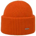 Produktbild: Stetson Classic Uni Wollmütze Damen Herren Made in Italy 100% Wolle Gestrickt Beanie Herbst Winter orange One Size