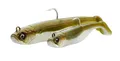 Produktbild: Savage Gear Savage Minnow - Lebendige Kicking Action, Stand-Up Jig Head Design, ideal für Salzwasser- und Süßwasserangler, perfekt für Raubfische wie Hecht, Barsch & Zander Grün Silber 10 cm