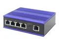 Produktbild: DIGITUS DN-650105 4 Port Fast Ethernet Netzwerk Switch, Industrial, Unmanaged, 1