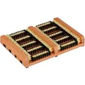 Produktbild: Relaxdays Schuhabstreifer Pappelholz PVC Braun Schwarz Rutschfest 5,5 cm x 36 cm x 26 cm 1,1 kg