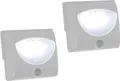 Produktbild: 2x LED Treppenlicht mit Bewegungsmelder batteriebetrieben Orientierungslicht