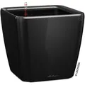 Produktbild: Lechuza Übertopf QUADRO LS 43, schwarz hochglanz, 43 x 39 x 43 cm, aus Kunststoff, für innen und außen, Wasserspeicher und Innentopf