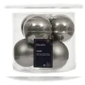 Produktbild: 6 Weihnachtskugeln Glas 8cm matt & glänzend Christbaumkugeln Weihnachtsbaumkugeln Groß Christbaumschmuck Weihnachtsbaumschmuck Deko Zart Grau