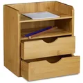 Produktbild: Relaxdays Schreibtisch-Organizer Bambus Schubladen Hellbraun