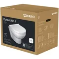 Produktbild: Duravit No. 1 Wand-WC-Set 45750900A1 rimless, mit Wand-WC, WC-Sitz